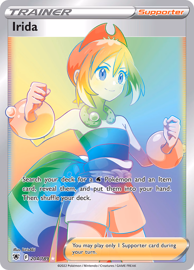 Irida Pokemon card (204/189, Astral Radiance)
