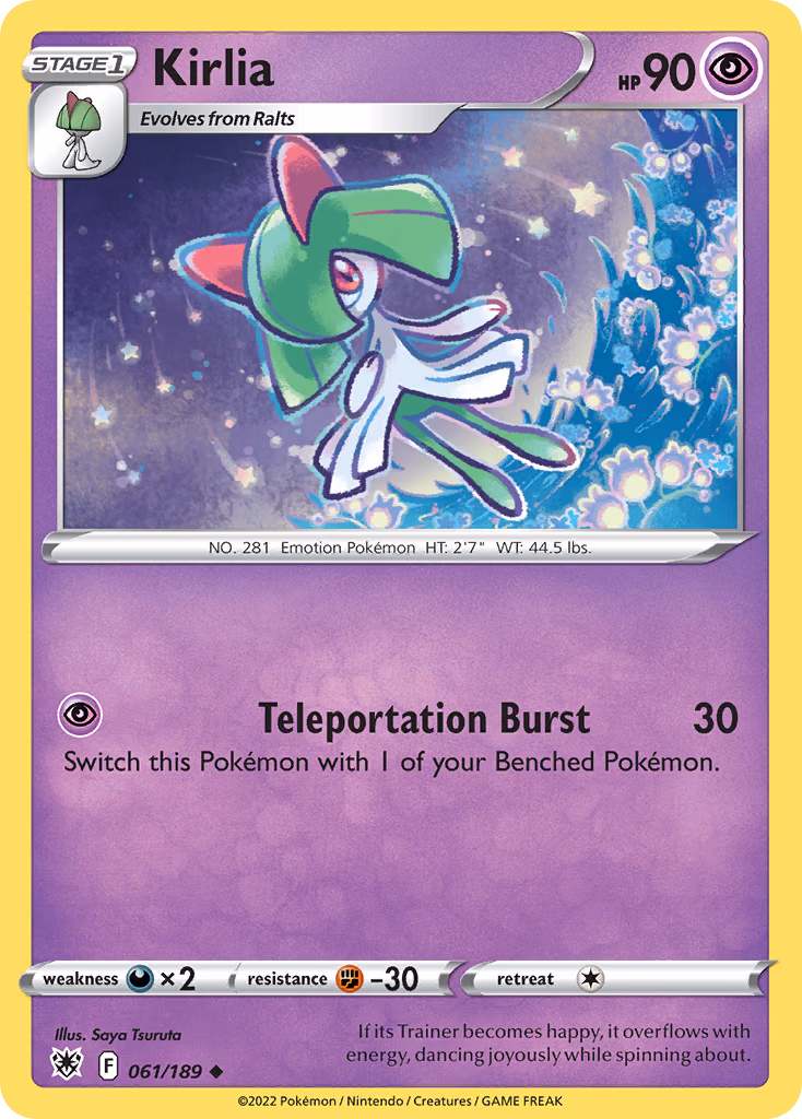 Kirlia Pokemon card (061/189, Astral Radiance)
