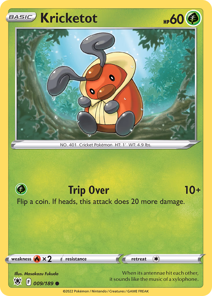 Kricketot Pokemon card (009/189, Astral Radiance)