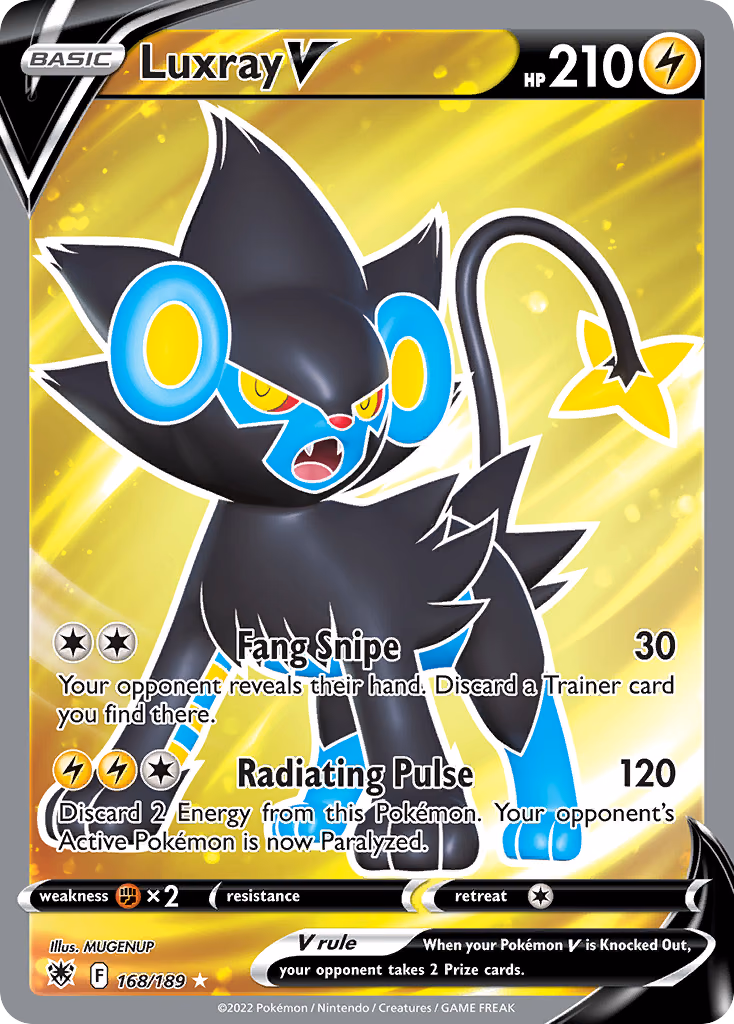 Luxray V Pokemon card (168/189, Astral Radiance)