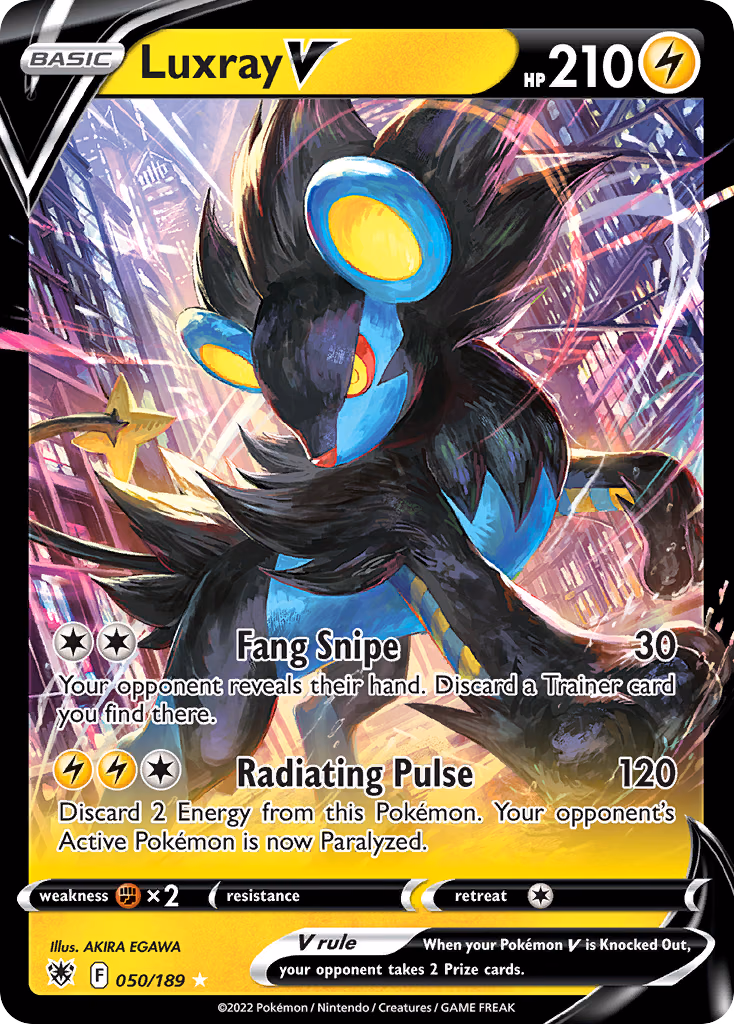 Luxray V Pokemon card (050/189, Astral Radiance)