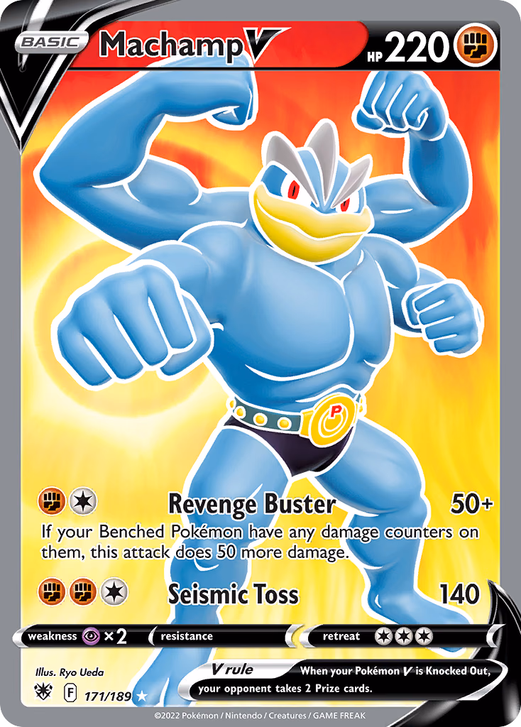 Machamp V Pokemon card (171/189, Astral Radiance)