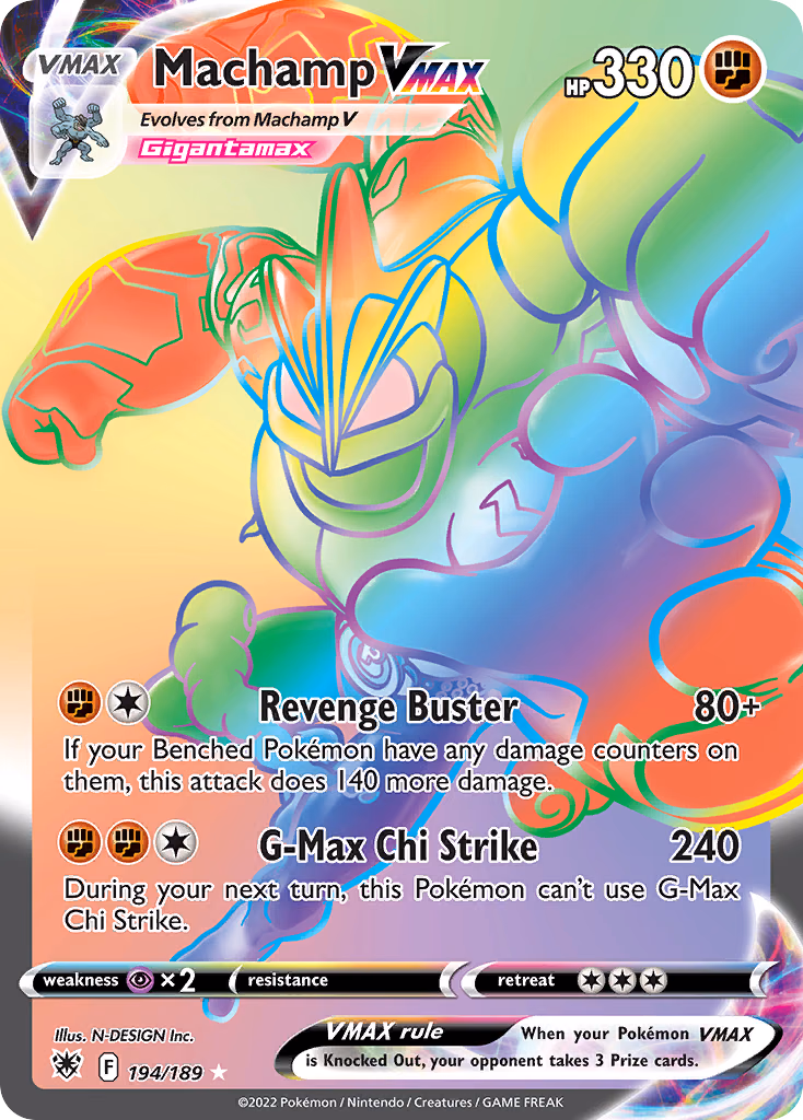 Machamp VMAX Pokemon card (194/189, Astral Radiance)