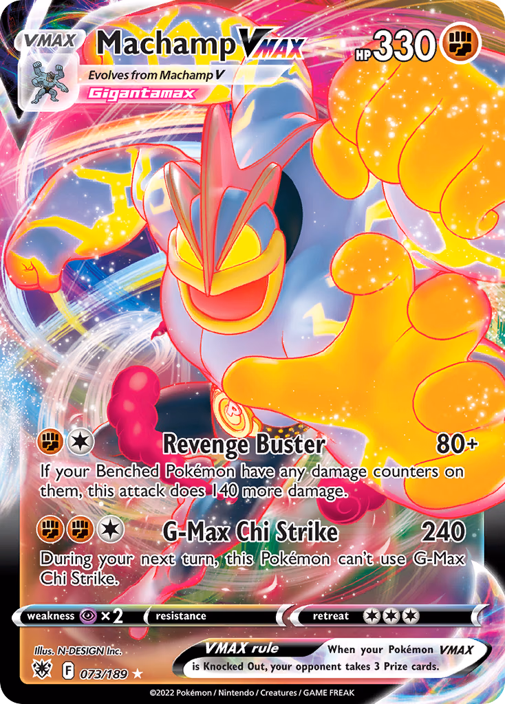 Machamp VMAX Pokemon card (073/189, Astral Radiance)