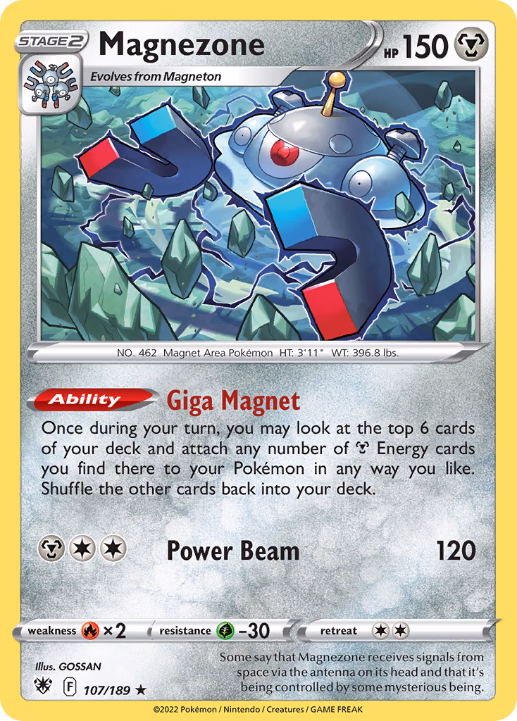 Magnezone Pokemon card (107/189, Astral Radiance)