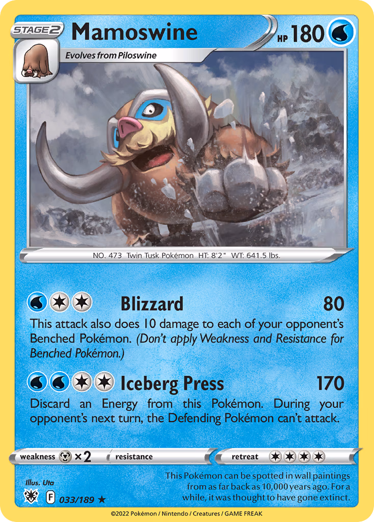 Mamoswine Pokemon card (033/189, Astral Radiance)