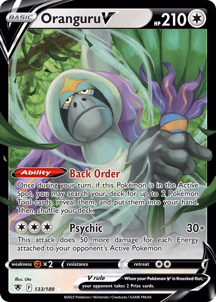 Oranguru V Pokemon card (133/189, Astral Radiance)