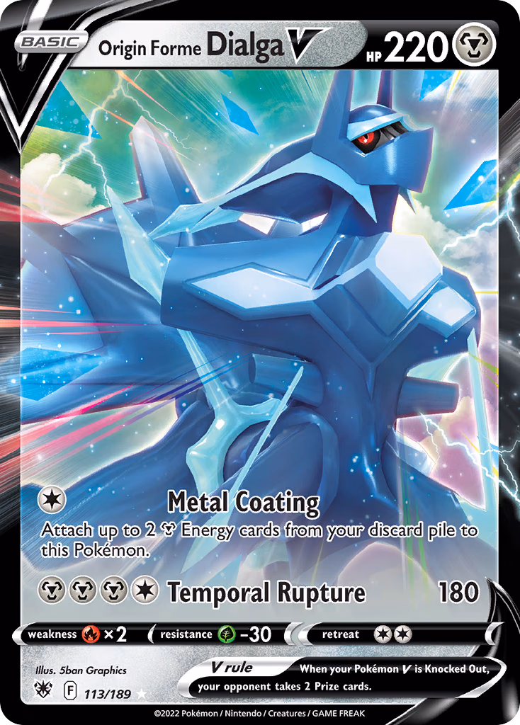Origin Forme Dialga V Pokemon card (113/189, Astral Radiance)