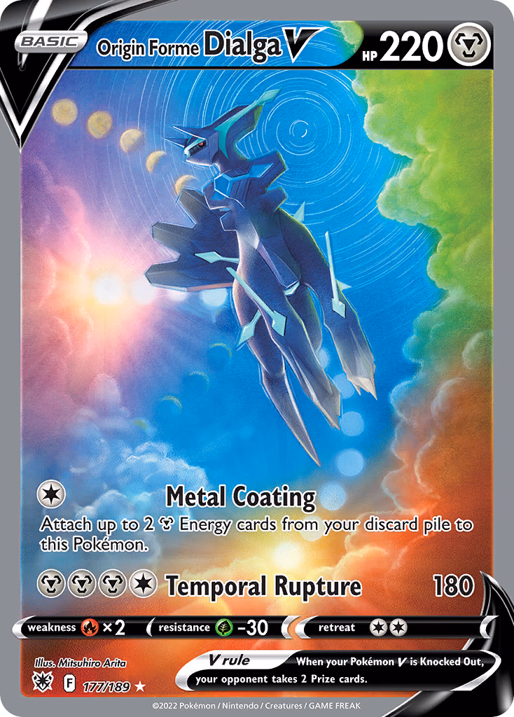 Origin Forme Dialga V Pokemon card (177/189, Astral Radiance)