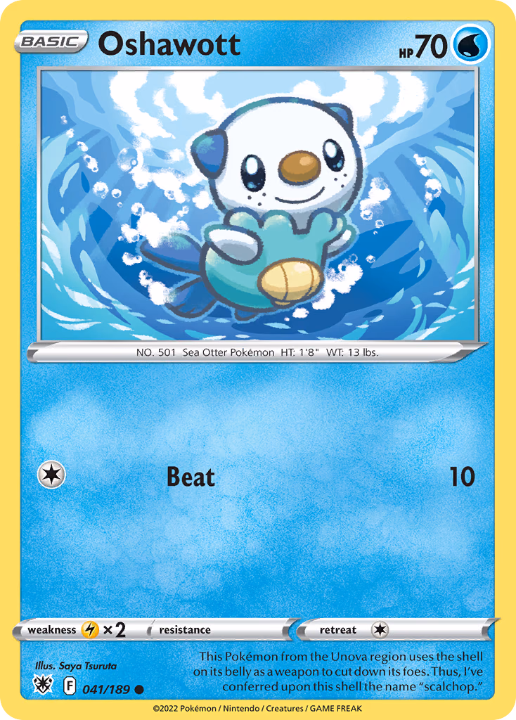 Oshawott Pokemon card (041/189, Astral Radiance)