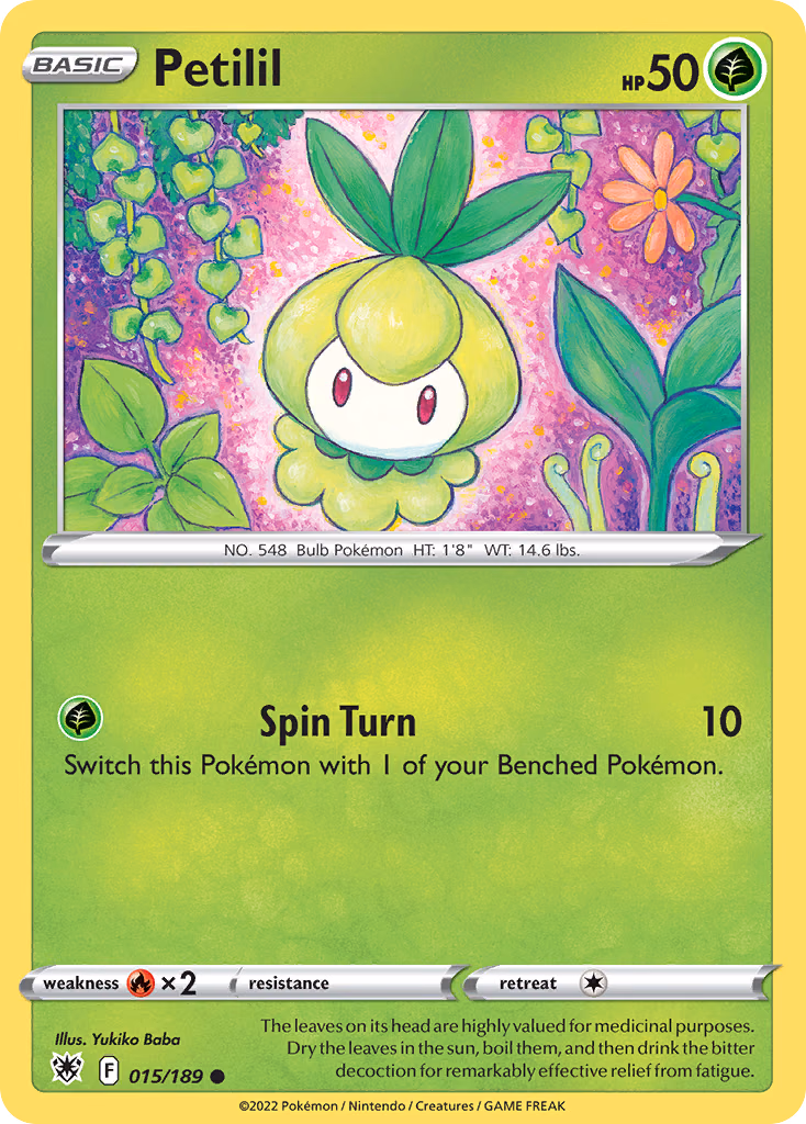 Petilil Pokemon card (015/189, Astral Radiance)