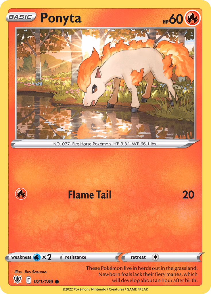 Ponyta Pokemon card (021/189, Astral Radiance)