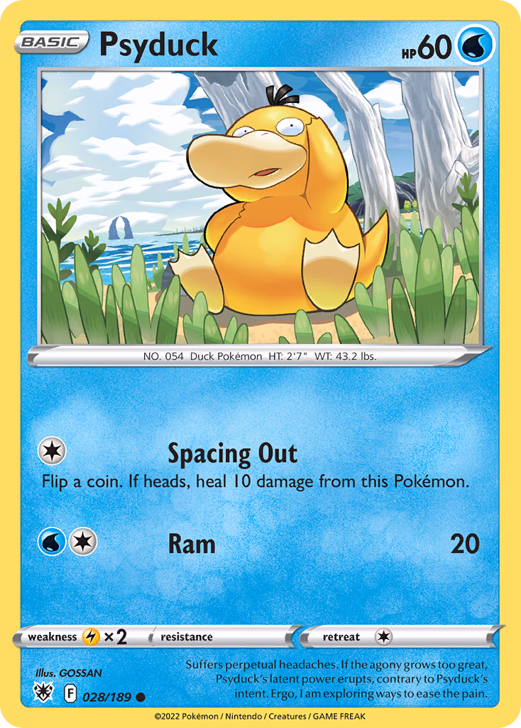 Psyduck Pokemon card (028/189, Astral Radiance)