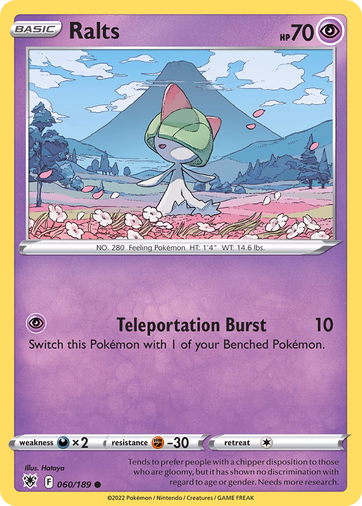Ralts Pokemon card (060/189, Astral Radiance)