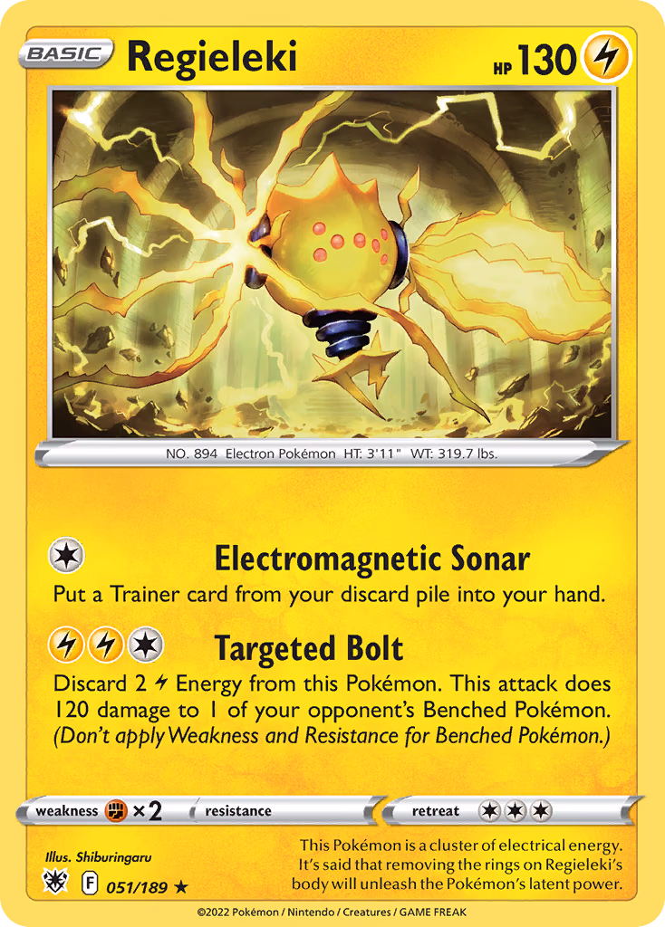 Regieleki Pokemon card (051/189, Astral Radiance)