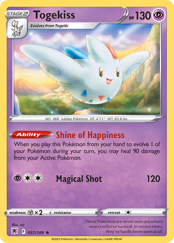 Togekiss Pokemon card (057/189, Astral Radiance)