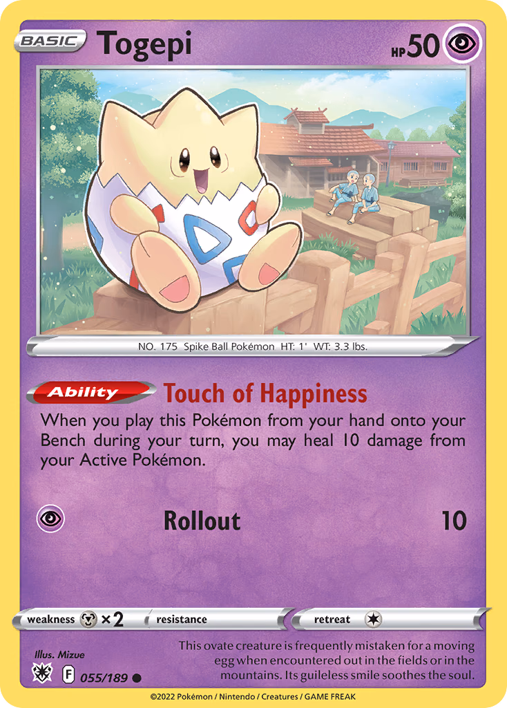 Togepi Pokemon card (055/189, Astral Radiance)