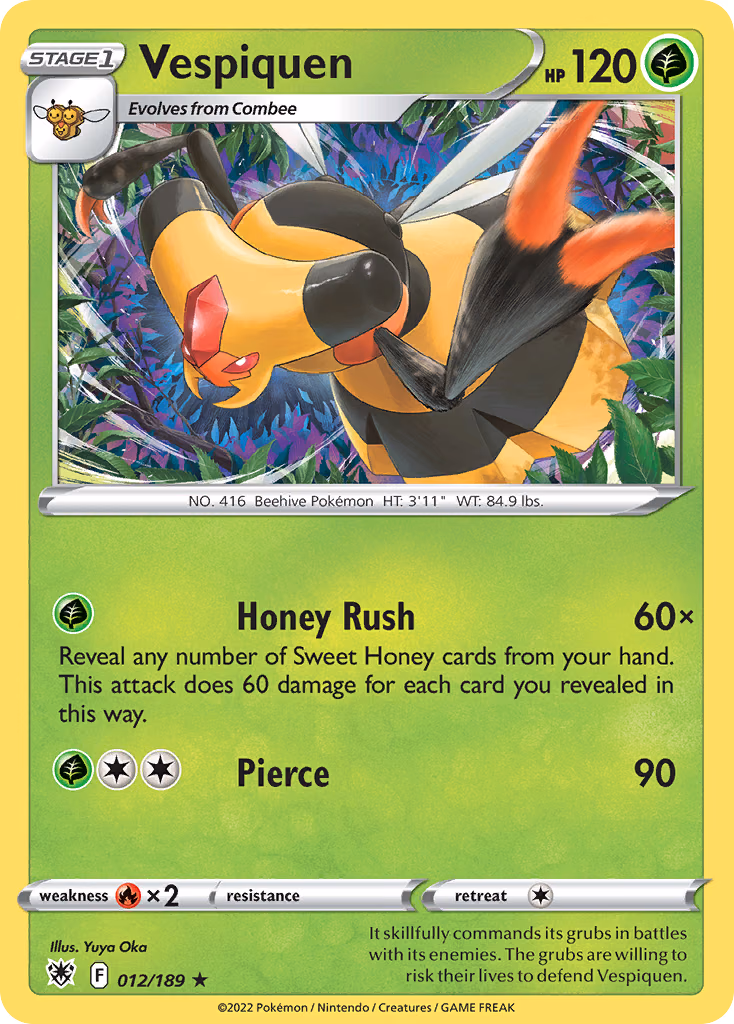 Vespiquen Pokemon card (012/189, Astral Radiance)
