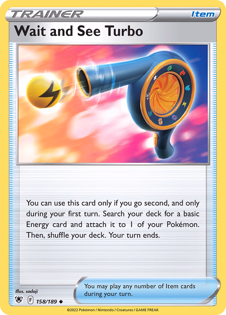 Wait and See Turbo Pokemon card (158/189, Astral Radiance)
