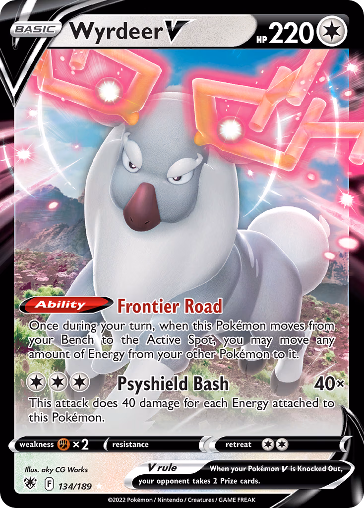 Wyrdeer V Pokemon card (134/189, Astral Radiance)
