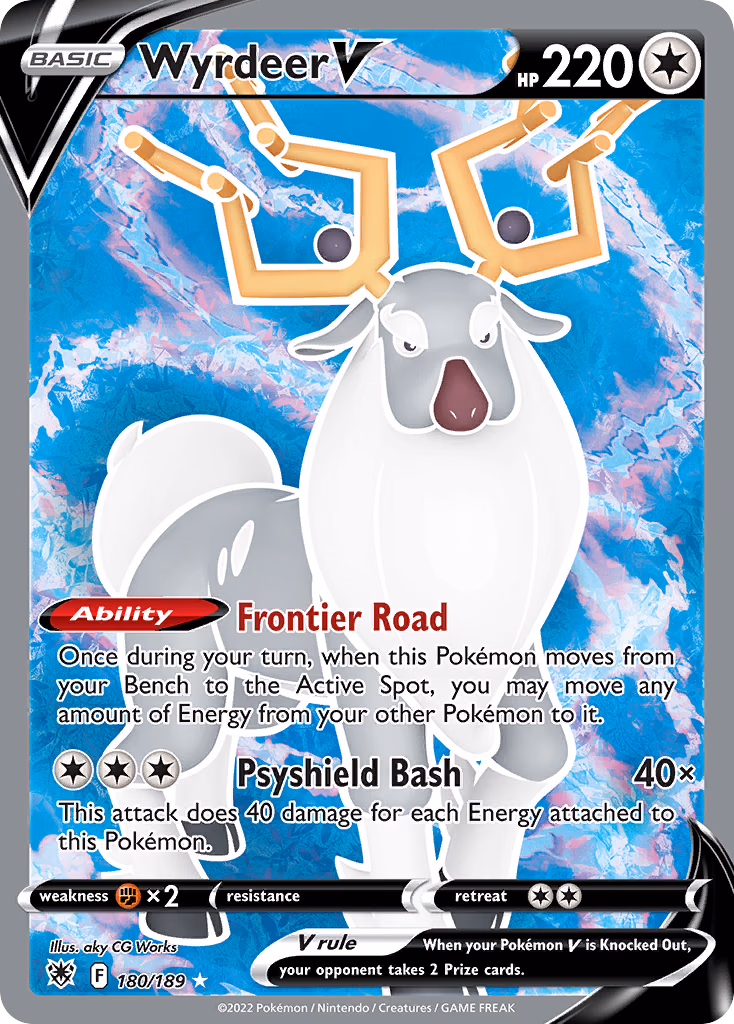 Wyrdeer V Pokemon card (180/189, Astral Radiance)