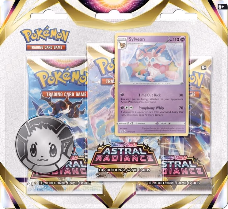 Pokemon Astral Radiance 3 Pack Blister [Sylveon]