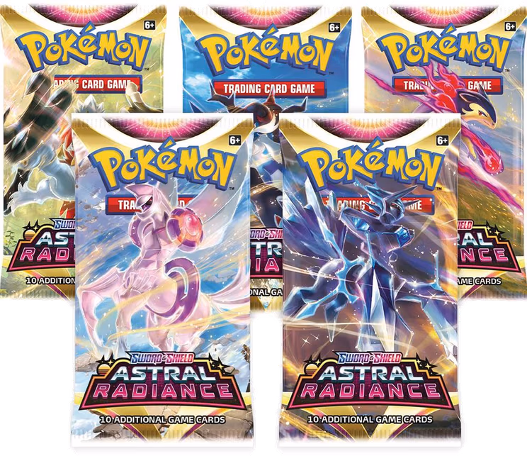 Pokemon Astral Radiance Booster Pack Art Bundle [Set of 5]