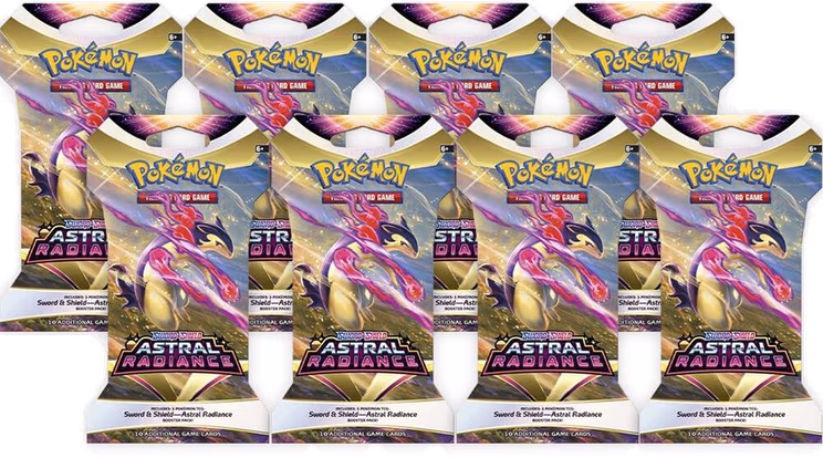 Pokemon Astral Radiance Sleeved Booster Pack Bundle [Set of 8]