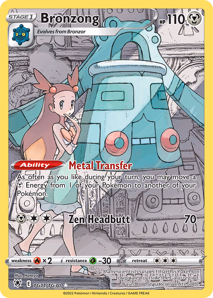 Bronzong Pokemon card (TG11/TG30, Astral Radiance Trainer Gallery)