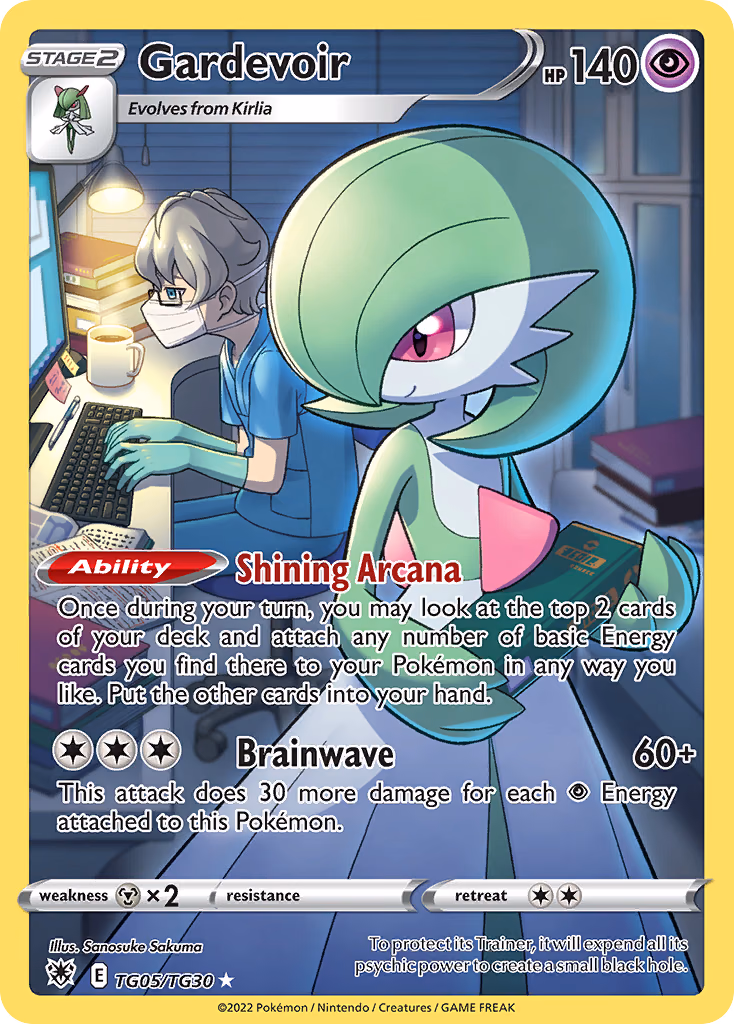 Gardevoir Pokemon card (TG05/TG30, Astral Radiance Trainer Gallery)