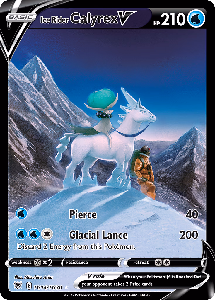 Ice Rider Calyrex V Pokemon card (TG14/TG30, Astral Radiance Trainer Gallery)