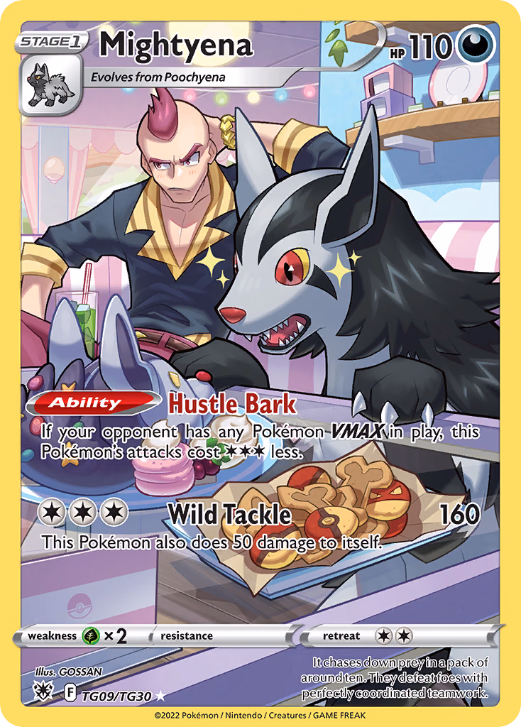 Mightyena Pokemon card (TG09/TG30, Astral Radiance Trainer Gallery)