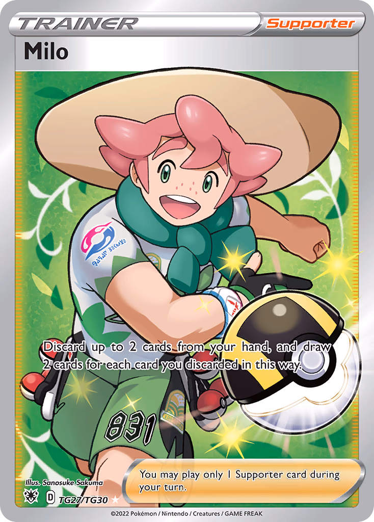 Milo Pokemon card (TG27/TG30, Astral Radiance Trainer Gallery)