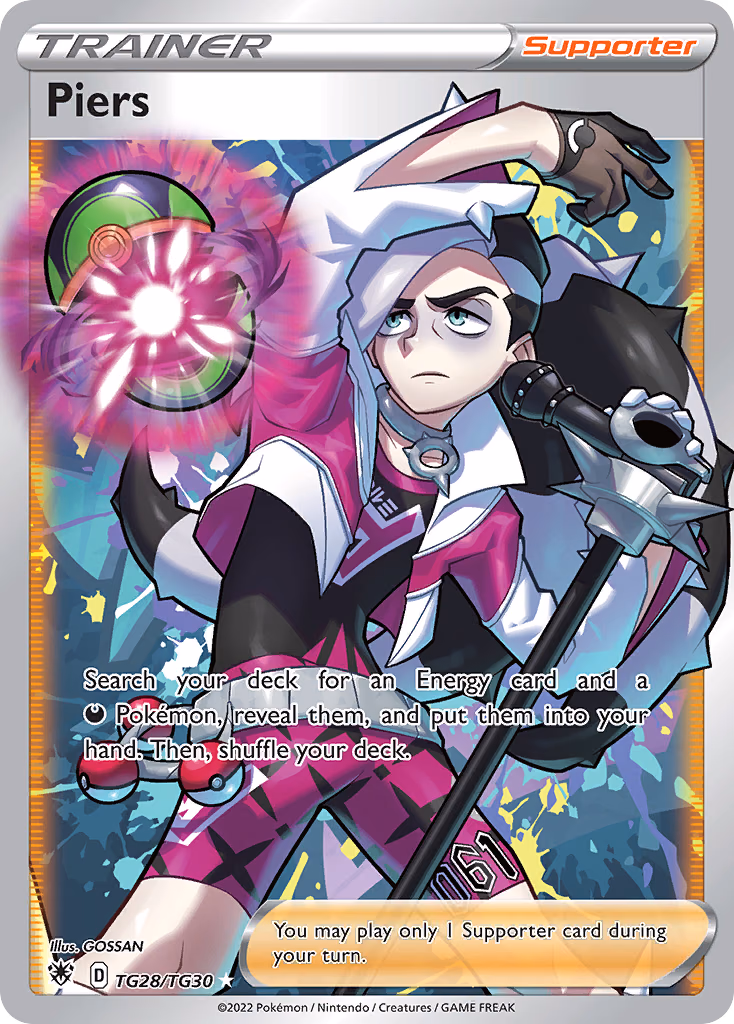 Piers Pokemon card (TG28/TG30, Astral Radiance Trainer Gallery)
