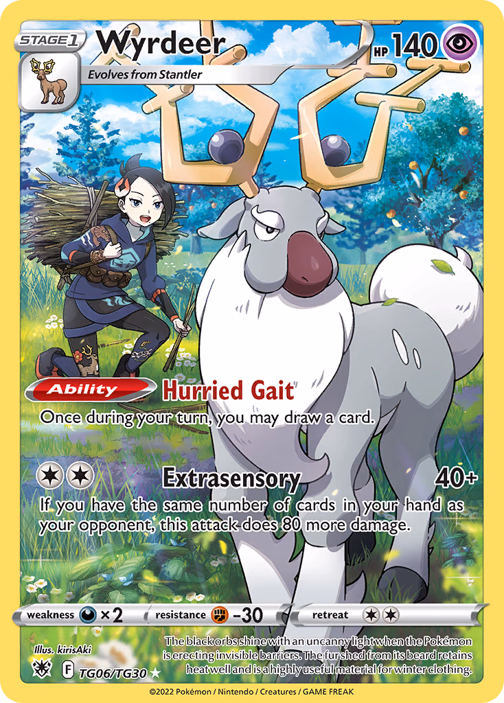 Wyrdeer Pokemon card (TG06/TG30, Astral Radiance Trainer Gallery)