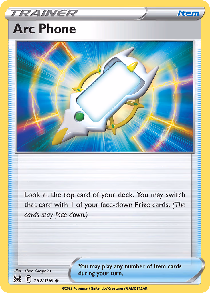 Arc Phone Pokemon card (152/196, Lost Origin)