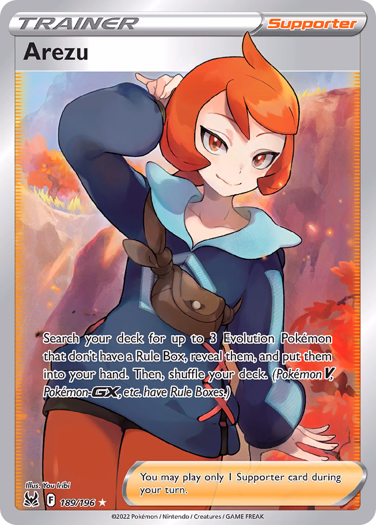 Arezu Pokemon card (189/196, Lost Origin)