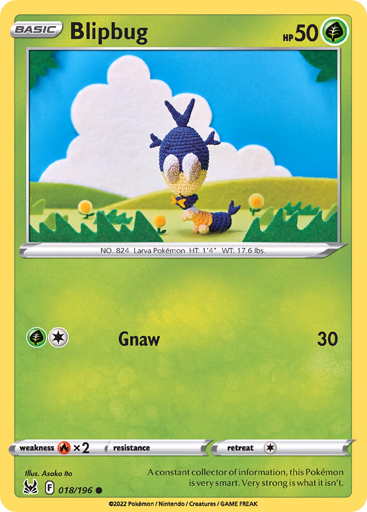 Blipbug Pokemon card (018/196, Lost Origin)