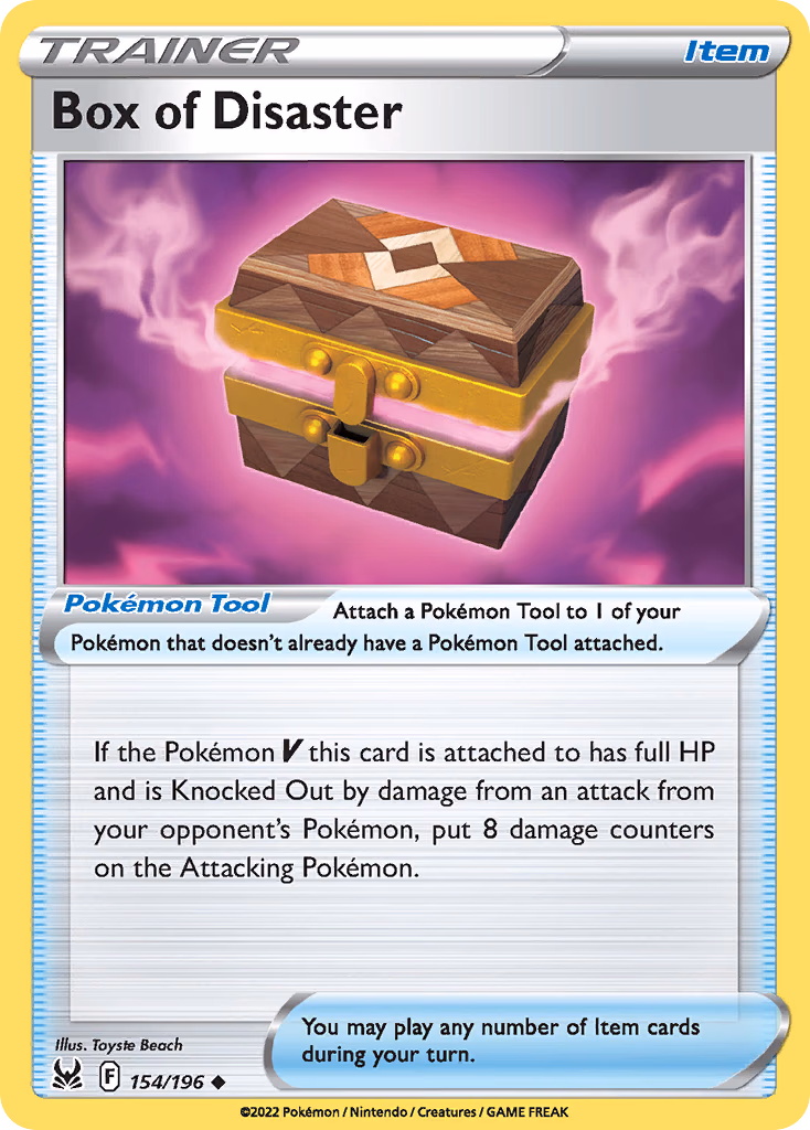 Box of Disaster Pokemon card (154/196, Lost Origin)