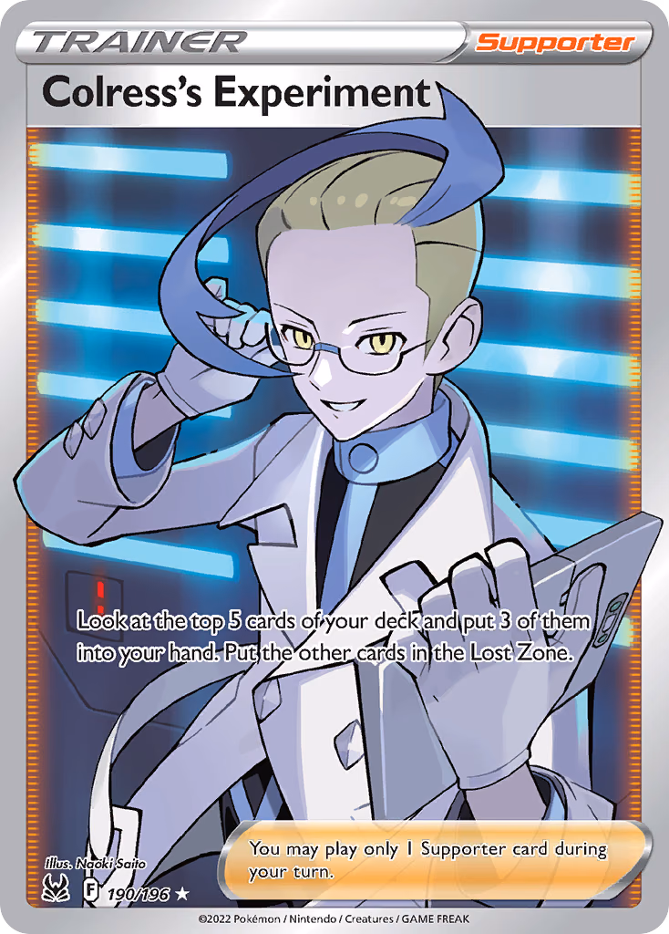 Colress's Experiment Pokemon card (190/196, Lost Origin)