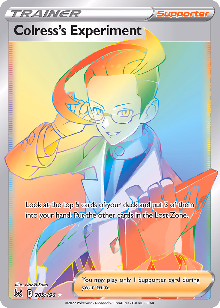 Colress's Experiment Pokemon card (205/196, Lost Origin)