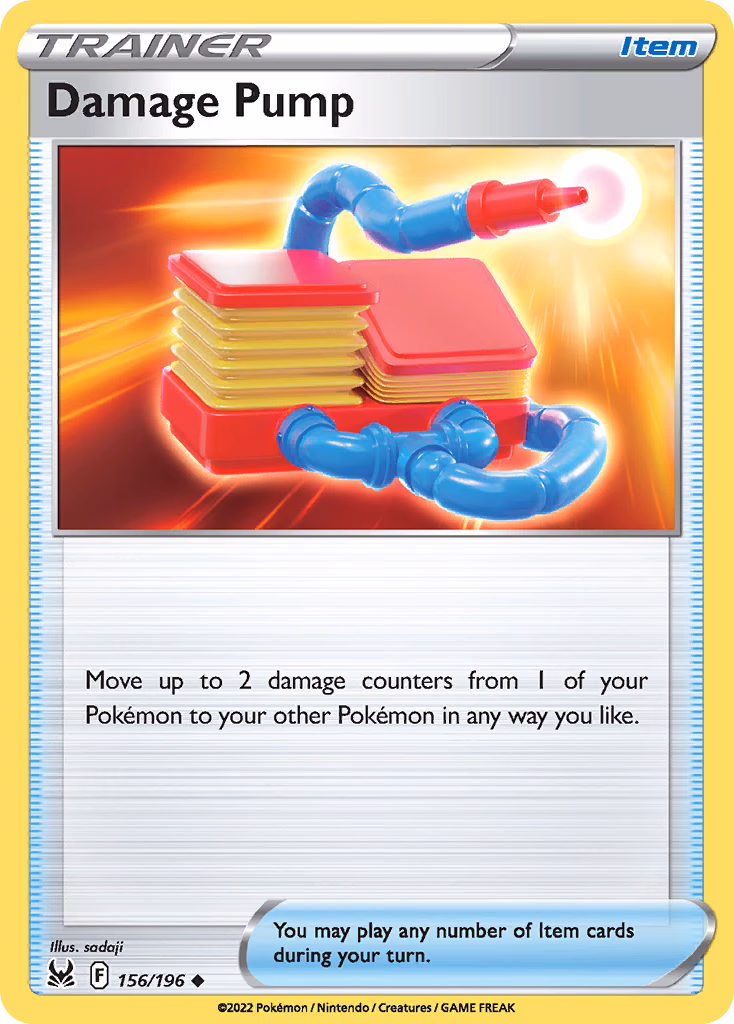 Damage Pump Pokemon card (156/196, Lost Origin)