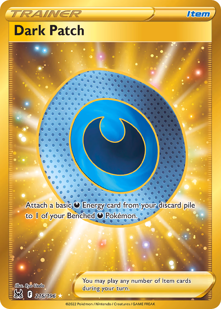 Dark Patch Pokemon card (216/196, Lost Origin)