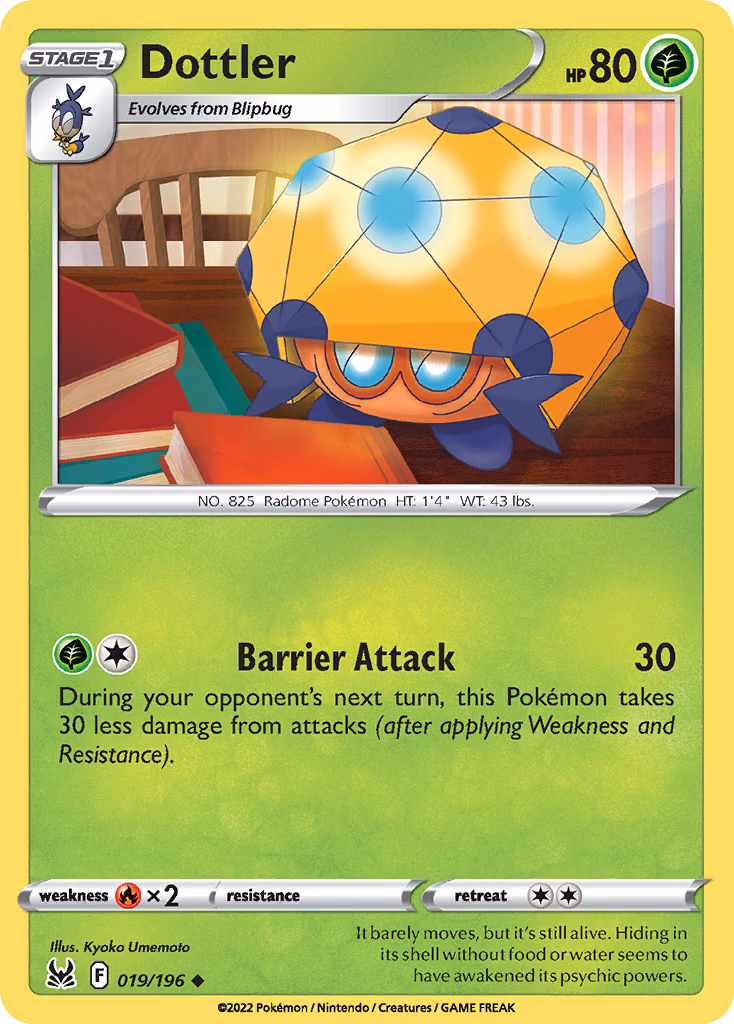 Dottler Pokemon card (019/196, Lost Origin)