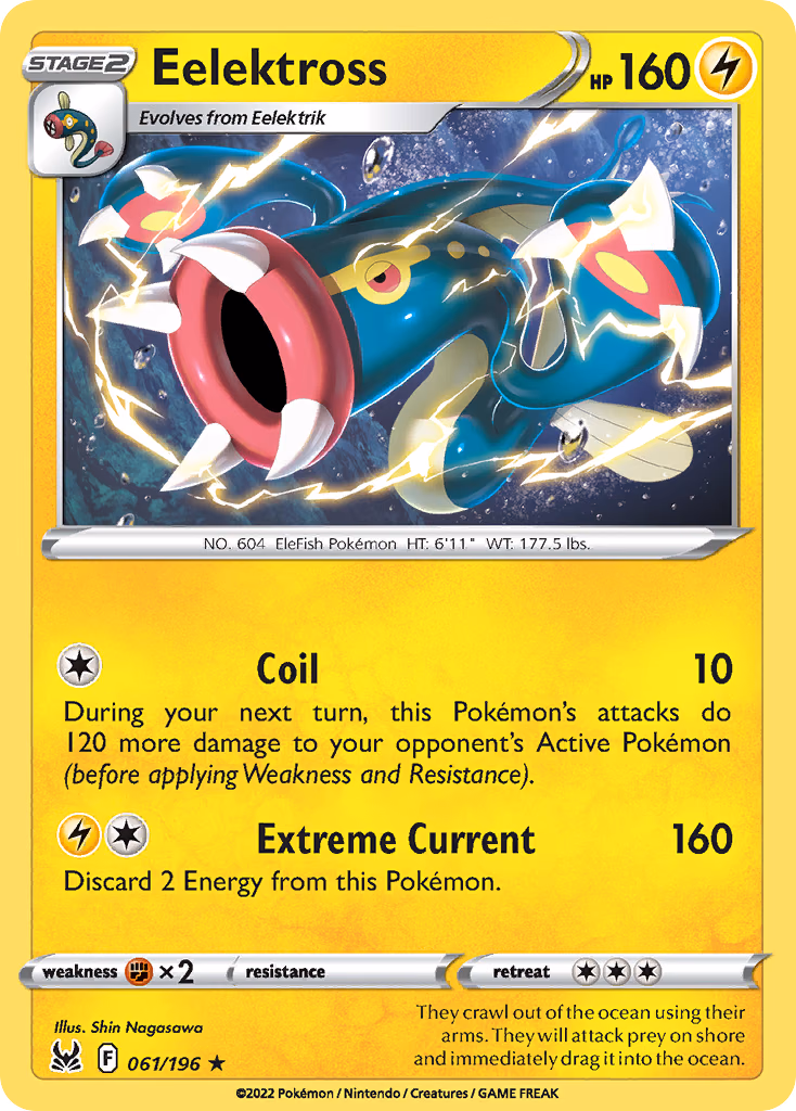 Eelektross Pokemon card (061/196, Lost Origin)