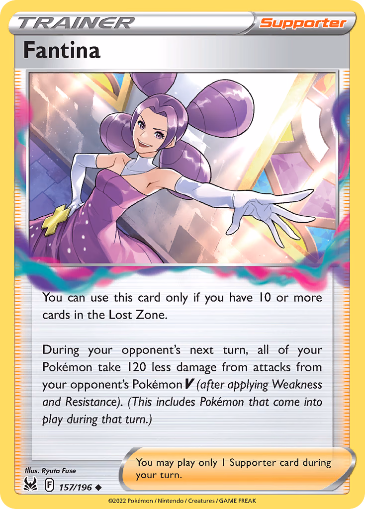 Fantina Pokemon card (157/196, Lost Origin)