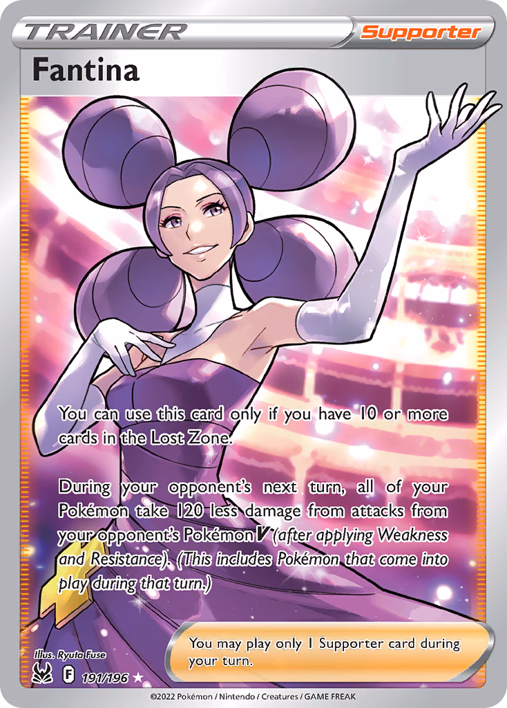 Fantina Pokemon card (191/196, Lost Origin)