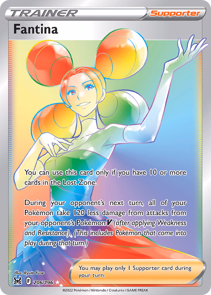Fantina Pokemon card (206/196, Lost Origin)