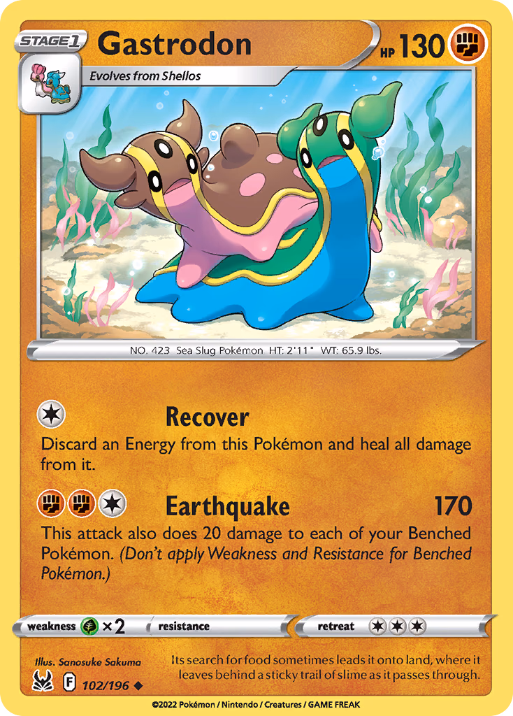 Gastrodon Pokemon card (102/196, Lost Origin)