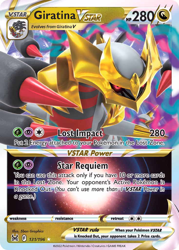 Giratina VSTAR Pokemon card (131/196, Lost Origin)